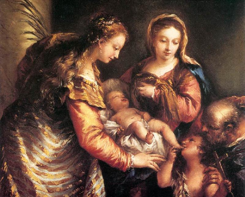 GUARDI, Gianantonio Holy Family with St John the Baptist and St Catherine gu